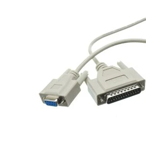 Null modems DB9 sieviete DB25 vīriešu kabeli