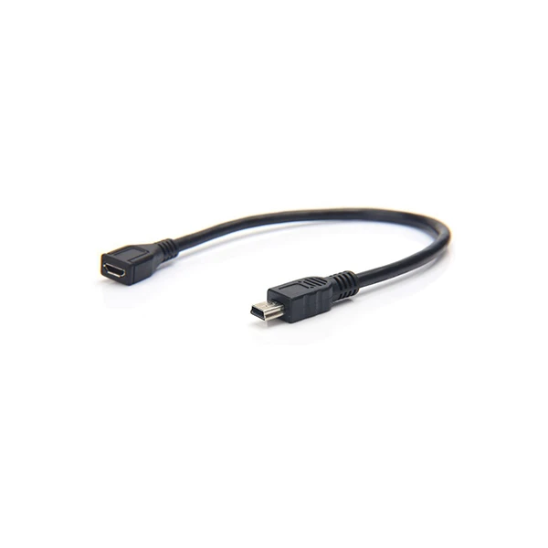 USB 2.0 Mini B 5-Pin Male To Micro Female Cable